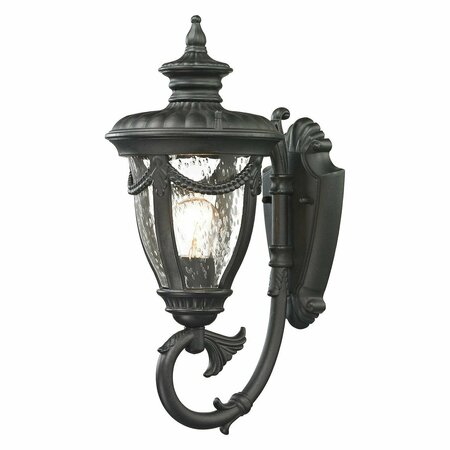 ELK LIGHTING Anise Collection 1 Light Outdoor sconce In Textured Matte Black 45075/1